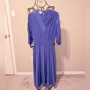 Vintage Hana Sung Elegant Long Sleeve Purple Dress